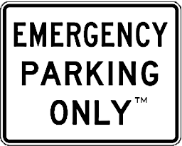 Emergency Parking Only logo